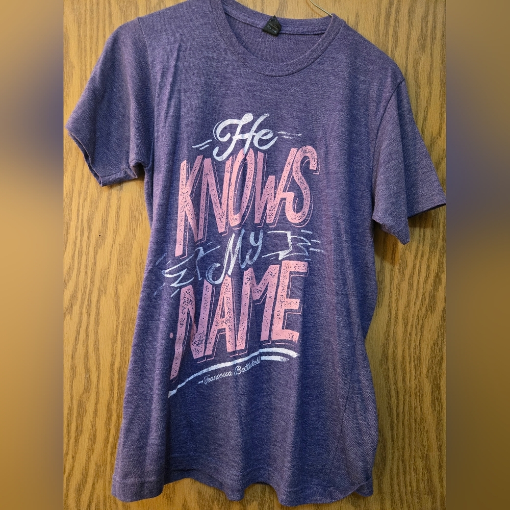 Ladies Christian Graphic Tee Shirt, Size Small